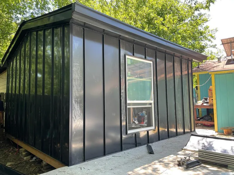 Black standing seam metal wall panels for Metal Roof Installation in Fairview Heights